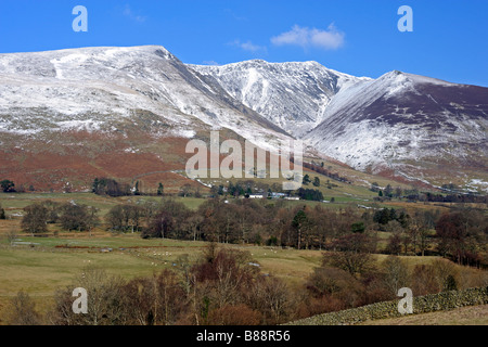 Blease Fell and Gategill Fell. Blencathra, from Castlerigg. Lake District National Park, Cumbria, England, U.K., Europe. Stock Photo