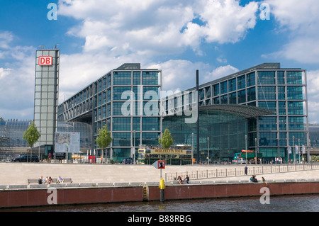 The Lehrter Bahnhof central Railway station of Berlin Germany Stock Photo