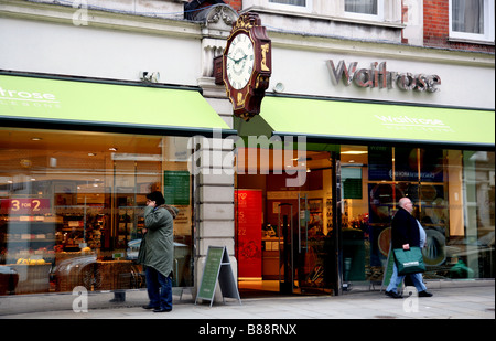 Marylebone High Street branch of Waitrose food stores, London Stock Photo