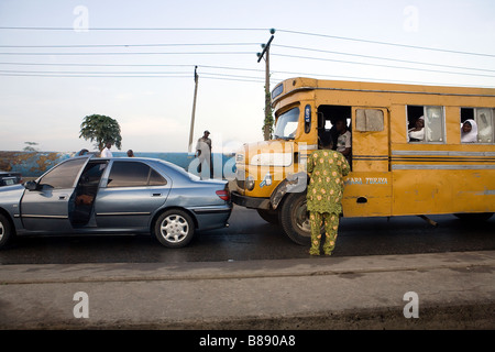 Bus Driver Arguing Passengers Arguing With Bus Driver Stock Photo - Alamy