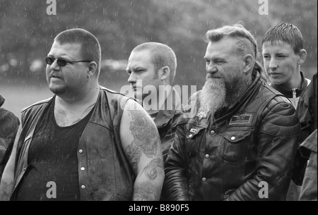 The back of a jacket worn by one of the Hells Angels