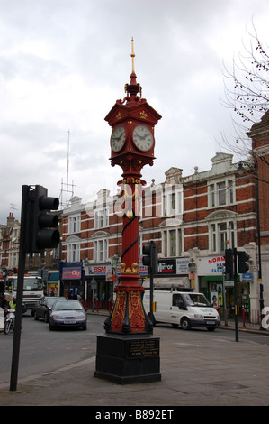 Jubilee Clock, High St, Harlesden, London, England Stock Photo
