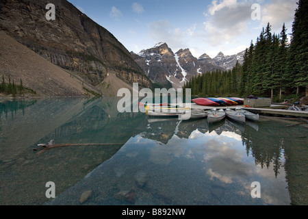 Lake Moraine, Banff National Park, Canadian Rockies, Canada Stock Photo