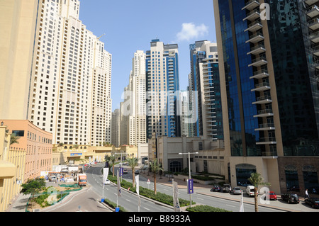 Street in Dubai Marina, United Arab Emirates