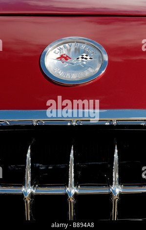 Detail of the front of a 1959 Chevrolet Corvette Stock Photo