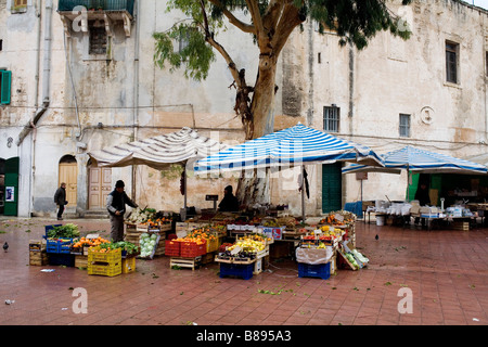 Market stalls in Monopoli, southern Italy. Stock Photo
