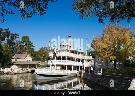 Liberty Square Riverboat, Magic Kingdom, Walt Disney World Resort, Lake Buena Vista, Orlando, Florida, USA Stock Photo