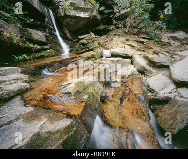 NORTH CAROLINA - Hidden Falls on Indian Creek in Hanging Rock State Park. Stock Photo