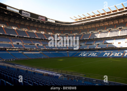 The world famous Santiago Bernabeu Stadium - home of Real Madrid Stock Photo