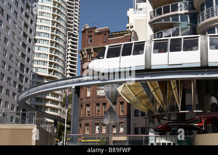 Monorail in Darling Harbour, Sydney Stock Photo