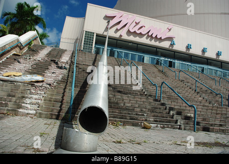 Miami Arena in a process of demolition Stock Photo