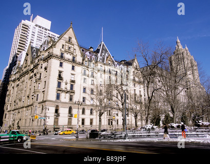 The Dakota New York City residential apartment building on the Manhattan Upper West Side. Renaissance Revival and English Victorian architecture USA Stock Photo