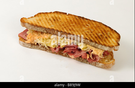 reuben panini deli sandwich Stock Photo