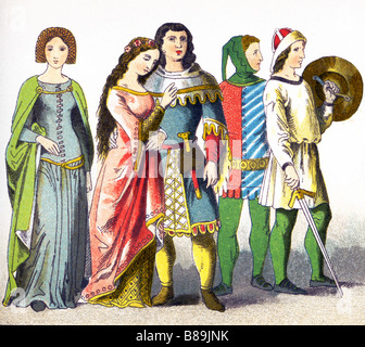 German Nobles, 1300-1350 Stock Photo - Alamy