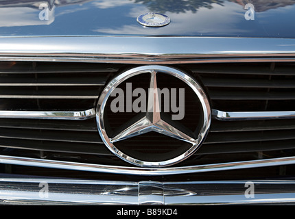 Mercedes Benz radiator grille and badge Stock Photo