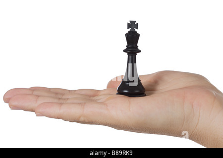 a photo of a chess piece a over white background Stock Photo