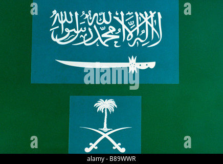 The Flag & Emblem Of The Kingdom Of Saudi Arabia Stock Photo