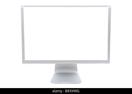 computer monitor in white over a white background  Stock Photo