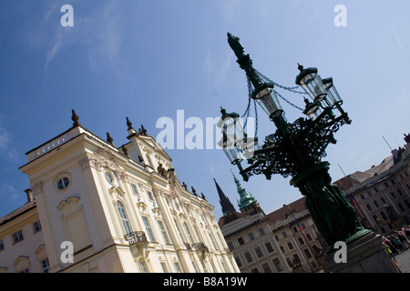 Lantern in Hradcany , Prague Czech beautiful european city Stock Photo