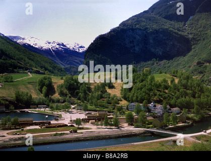 Flåm in Sognefjord Stock Photo