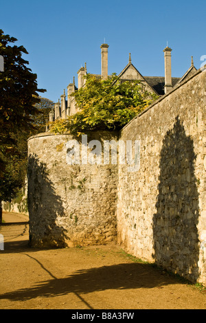 Deadman's Walk alongside Merton College, Oxford, England, UK. Stock Photo