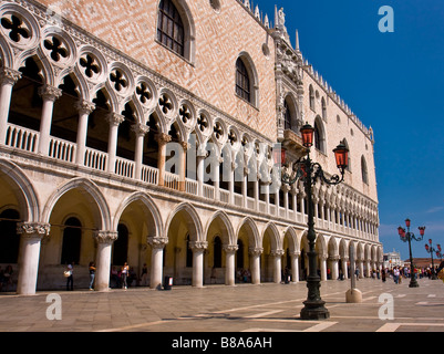 The Ducal Palace at Piazza San Marco in Venice Veneto Italy Stock Photo