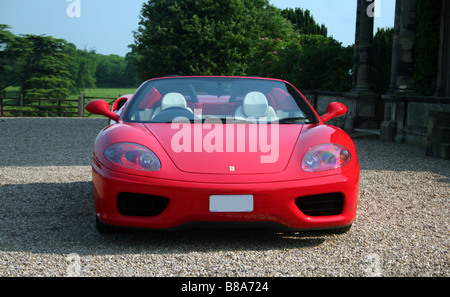 Classic red Ferrari 360 Spider F1 Stock Photo