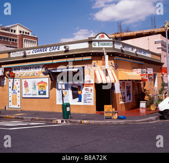 Rose Corner Cafe in Bo Kaap in Cape Town in South Africa in Sub Saharan Africa. Shop Shops Culture Cultural Documentary African Street Scene Bokaap Stock Photo