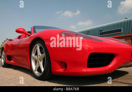 Classic red Ferrari 360 Spider F1 Stock Photo