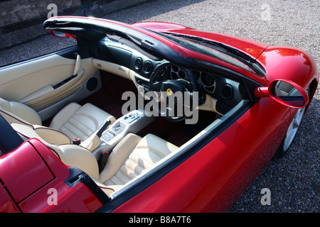 Classic red Ferrari 360 Spider F1 Stock Photo