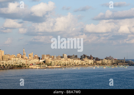 View of Alexandria harbor Egypt Stock Photo