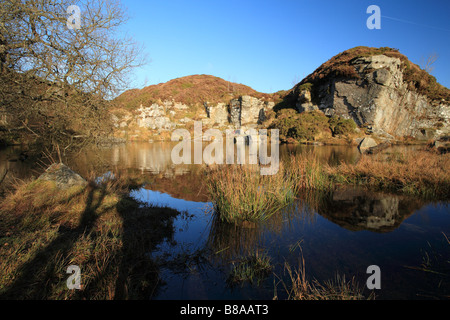 Haytor Quarry in Dartmoor National Park near Bovey Tracey, Devon ...