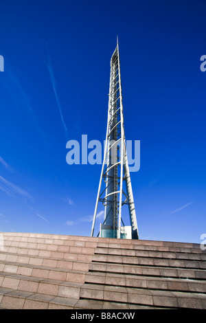 Wide view of Glasgow Science Center Tower Stock Photo