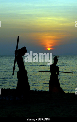 sunset at koh phayam Stock Photo