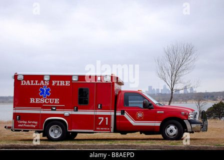 Dallas Ambulance Stock Photo