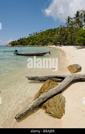 Haad Khom cove also known as Coconut Beach Koh Pangan island Thailand Stock Photo