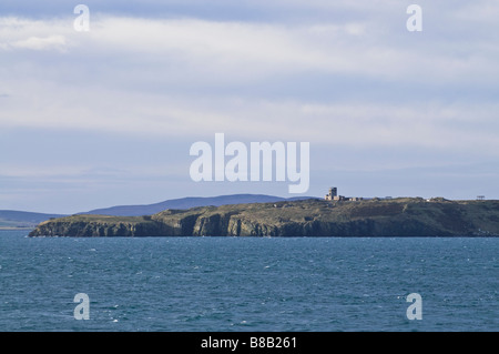 dh Stanger Head FLOTTA ORKNEY Hoxa Sound and Stanger Head lookout Stock Photo