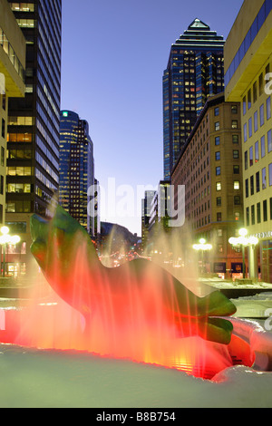 McGill College Ave from Place Ville-Marie, Montreal, Quebec Stock Photo