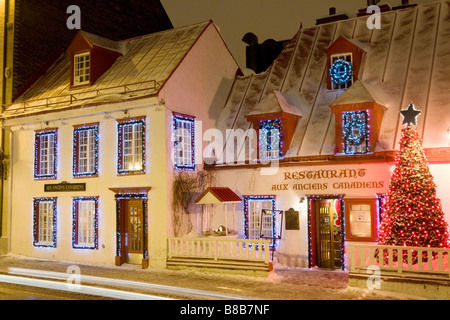 Famed restaurant Aux Anciens Canadiens Old Quebec City Stock Photo