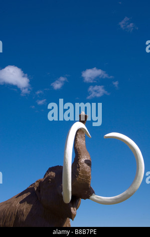 Wooly Mammoth Replica, Whitehorse, Yukon Stock Photo