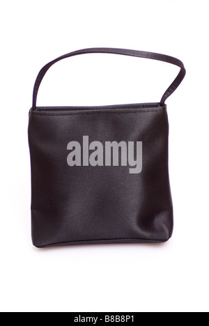 A Woman's Black Handbag Isolated On White Background Stock Photo - Alamy