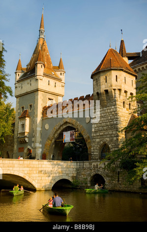Vajdahunyad Var, castle. Budapest , Hungary . Stock Photo