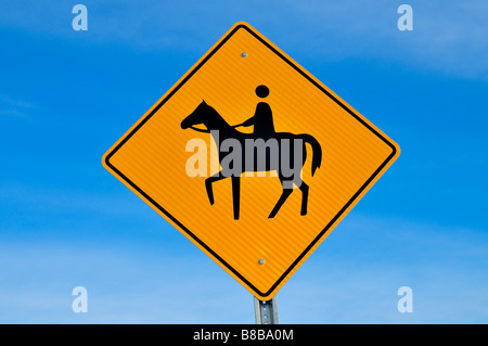 Horse and Rider sign 0942 Stock Photo