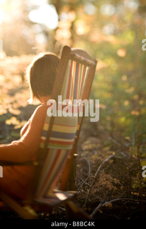 Woman taking a break and relaxing in the outdoors
