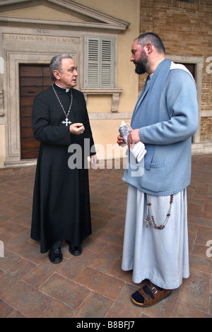 Roman Catholic priest & monk, Loreto, Marche, Italy Stock Photo