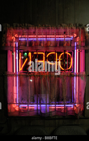 Store Window Neon Neon Open sign illuminated in a window of a store Stock Photo - Alamy