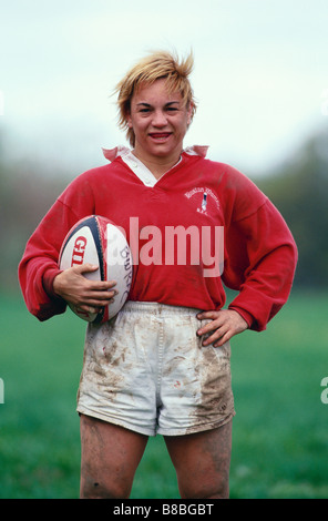 Woman rugby player Stock Photo - Alamy