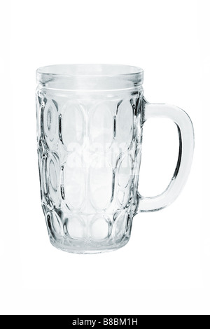 Empty glass mug on white background Stock Photo