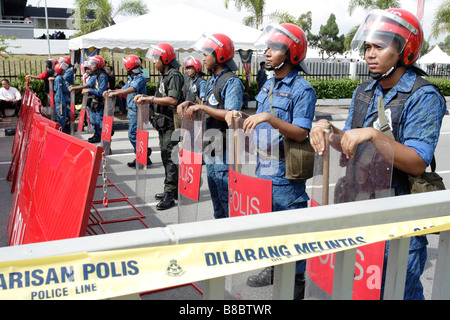 Malaysian anti-riot police (FRU). Stock Photo