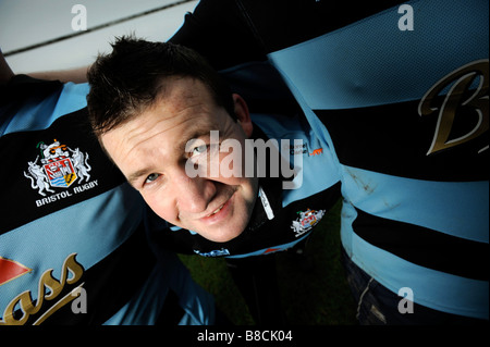 BRISTOL AND ENGLAND RUGBY UNION HOOKER MARK REGAN UK JAN 2008 Stock Photo